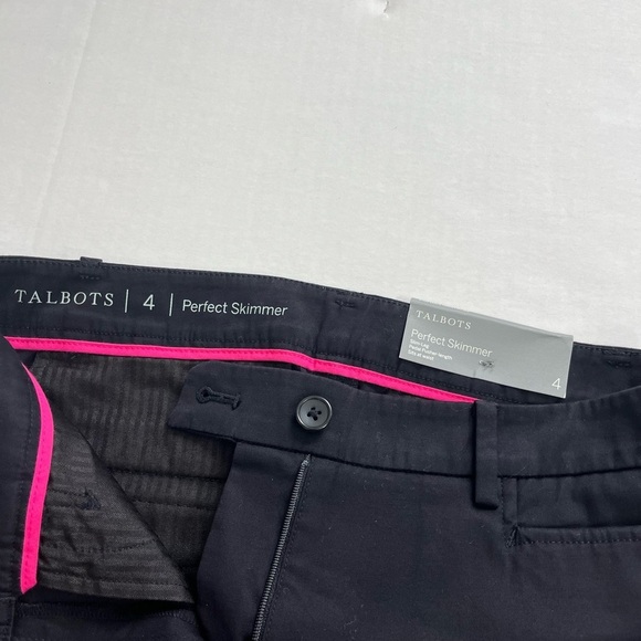 Talbots Perfect Skimmer Cropped Pants Size 4 Black New with Tags - Picture 3 of 10